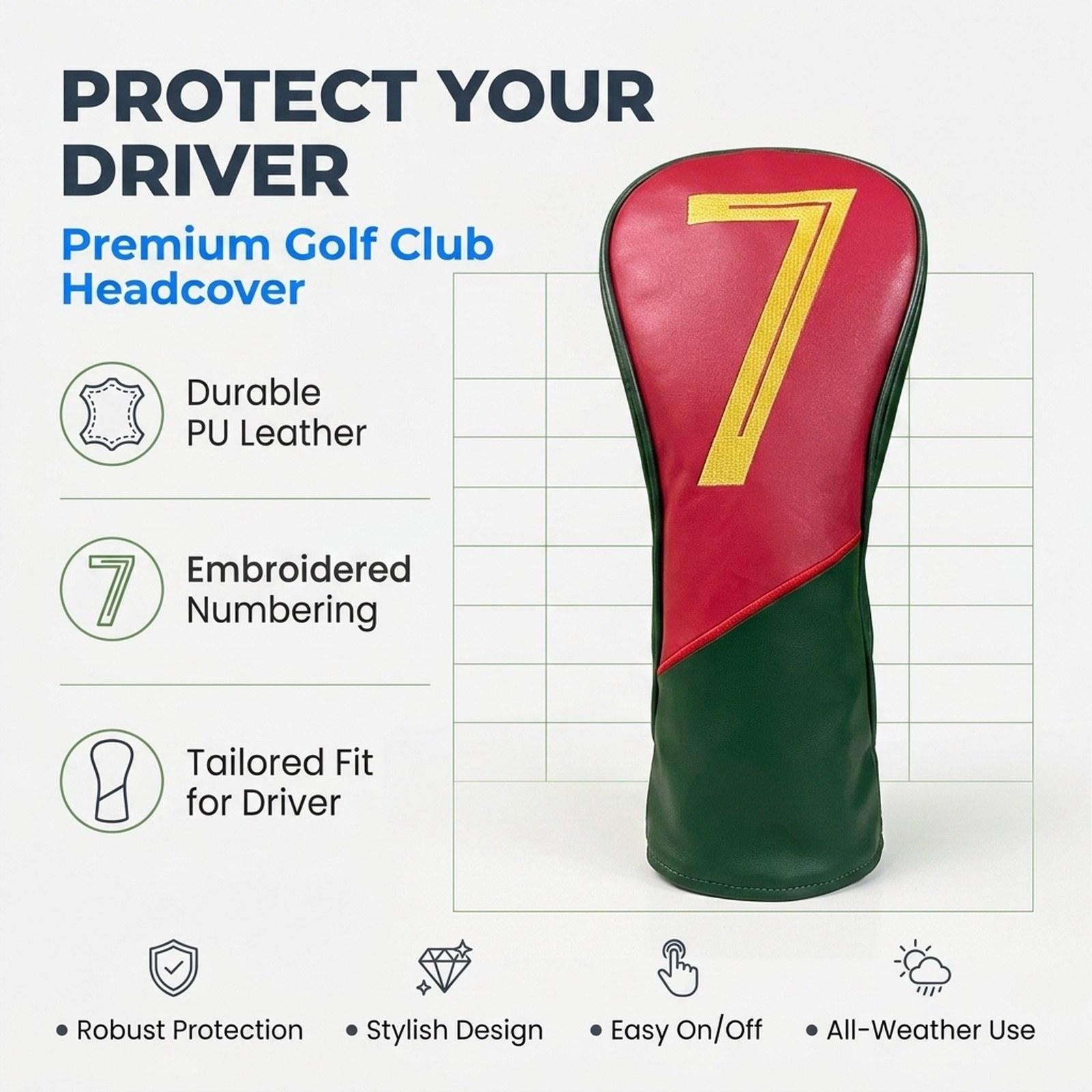Golf Equipment Gifts - Waterdichte PU-hoofdbedekking Golfclubhoes Zacht fluwelen interieur
