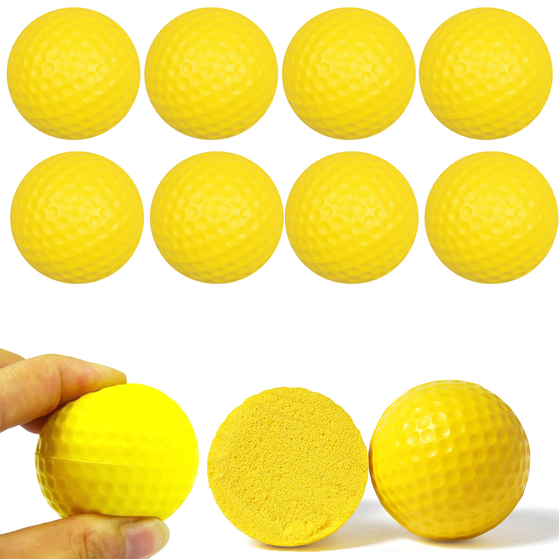 Practice Equipment For Golf - 6/12PCS Geel PU Golf Oefenbal 42.67mm