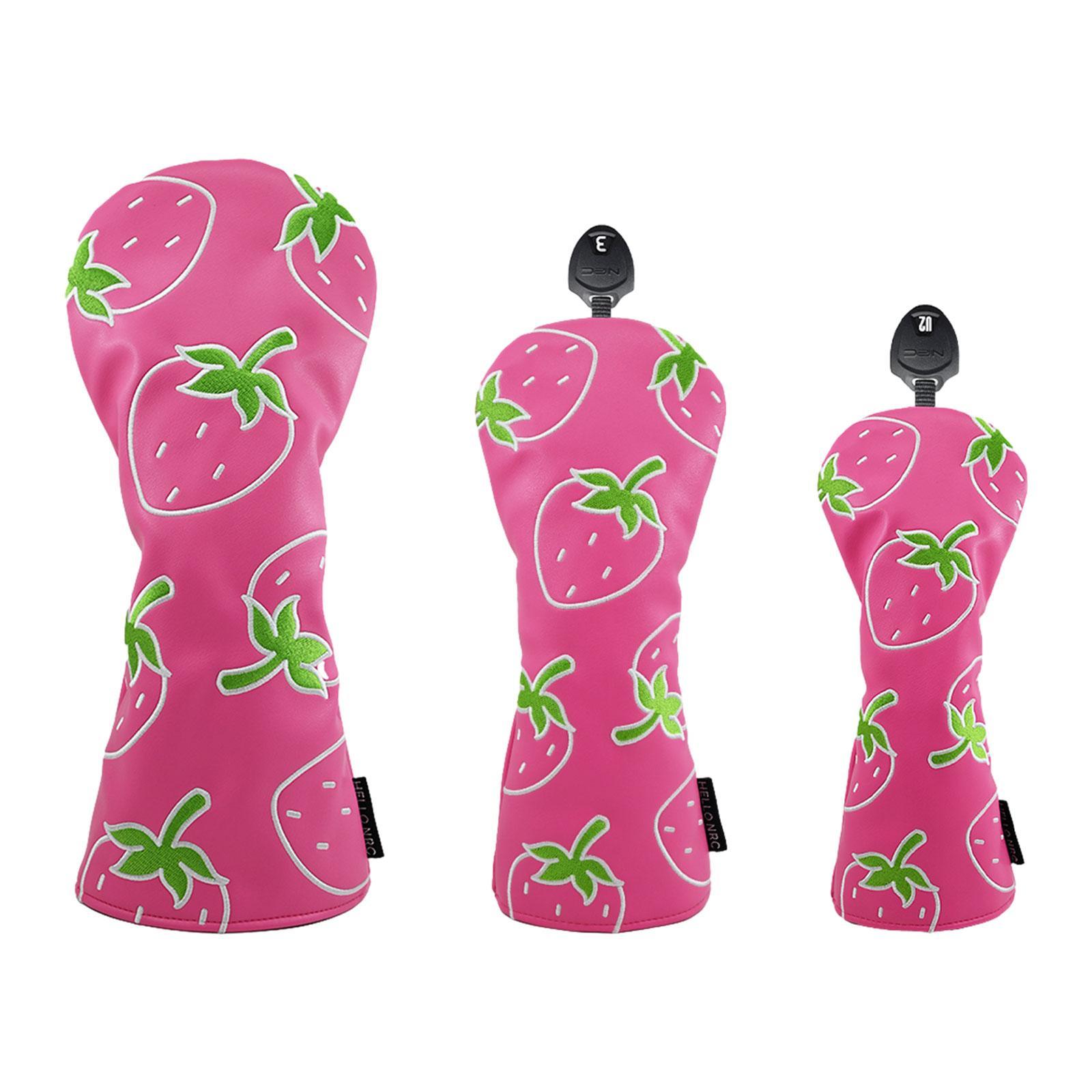 Golf Equipment Gifts - Aardbei bedrukte houten headcover beschermingsuitrusting Golfer